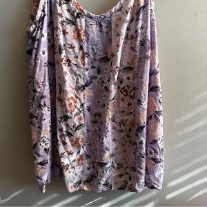 Torrid Lilac Floral Camisole Cami Size 2 18/20 Plus